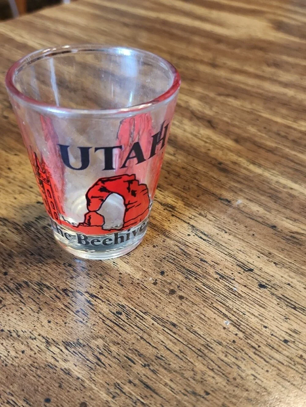 Utah Red Arch Glass Shot Glass - Souvenir Barware